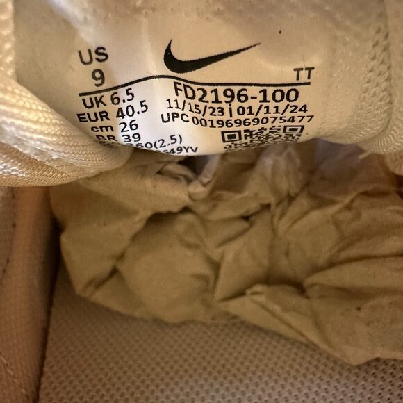 Nike Phoenix Waffle Womens Size 9 Summit White Sanddrift Sail Black FD2196 100 - Picture 9 of 9